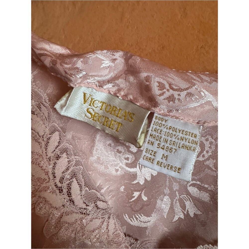 Victoria’s Secret Vintage Gold Label Pink Satin Lace Cami Y2K Fairycore Tank - Picture 4 of 9